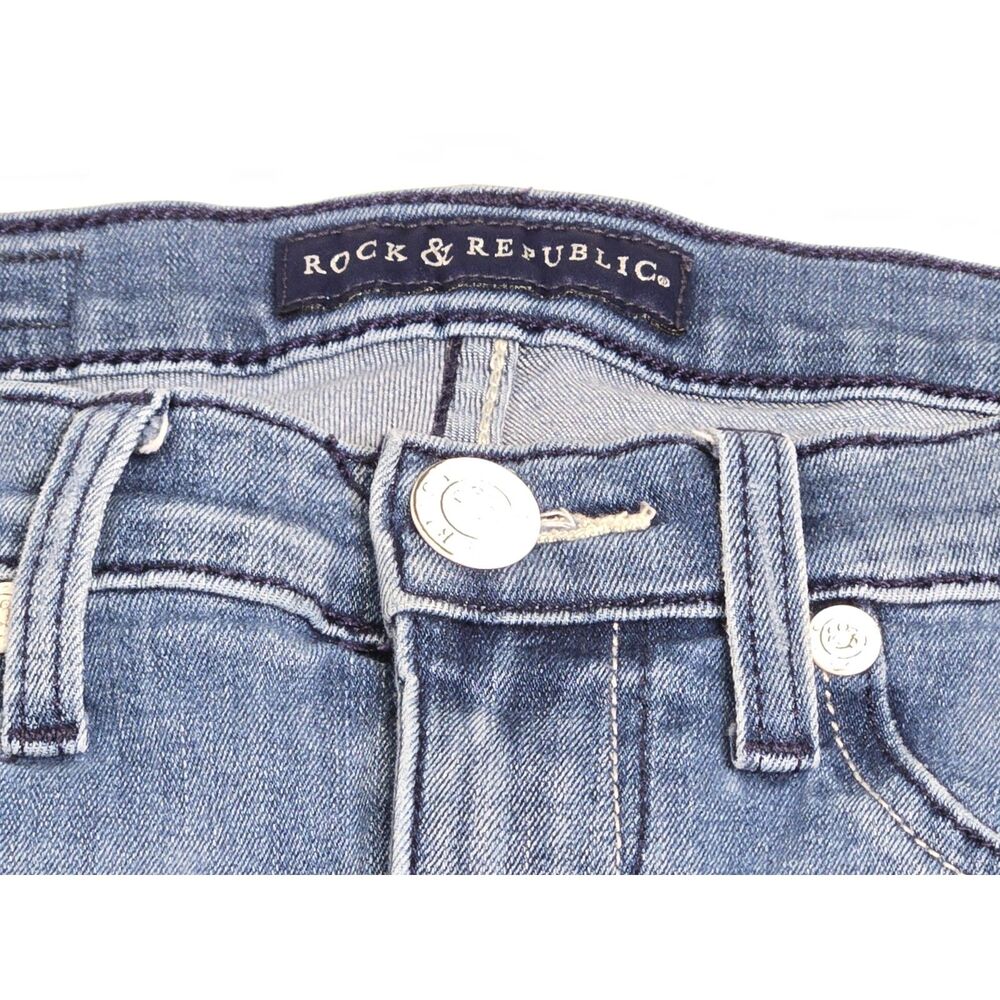 Rock & Republic Kashmere Skinny Jeans Womens Size 2 Blue Stretch Denim - Picture 4 of 13